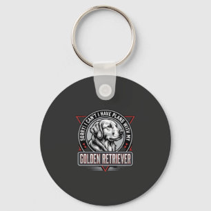 Porte-clés Plans de retriever doré Conception de badge de chi