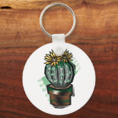 Porte-clés Plante Cactus Dans Un Pot (Recto)