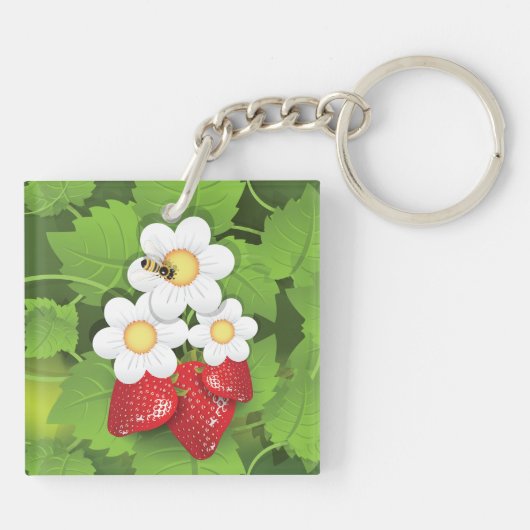 Porte-clés Plante de fraises (Dos)