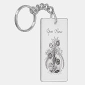 Porte-clés Plante florale en Tangle Design. (Devant gauche)