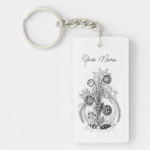 Porte-clés Plante florale en Tangle Design. (Devant)