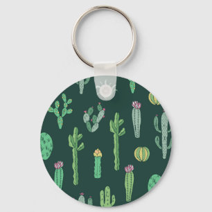 Porte-clés Plantes de Cactus : Arrière - plan Vintage sans co