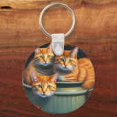 Porte-clés Plantes de pots de chats de gingembre, Clavier (Verso)