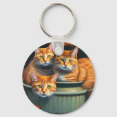Porte-clés Plantes de pots de chats de gingembre, Clavier (Verso)