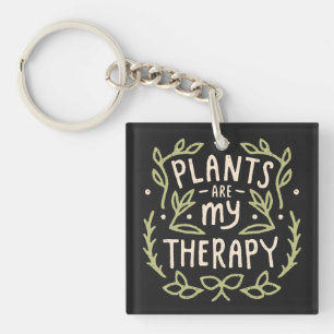 Porte-clés Plantes sont mon plante de thérapie amant humour