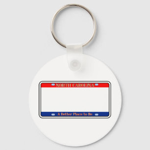 Porte-clés Plaque de licence Blank North Carolina