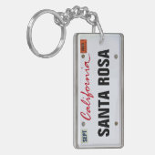 Porte-clés Plaque de licence Californie avec votre texte (Devant gauche)