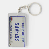 Porte-clés Plaque de licence Costa Rica (personnalisable) (Dos)