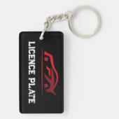 Porte-clés Plaque de licence de voiture personnalisée (Dos)