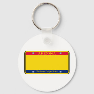 Porte-clés Plaque de licence d'état de l'Arizona vide