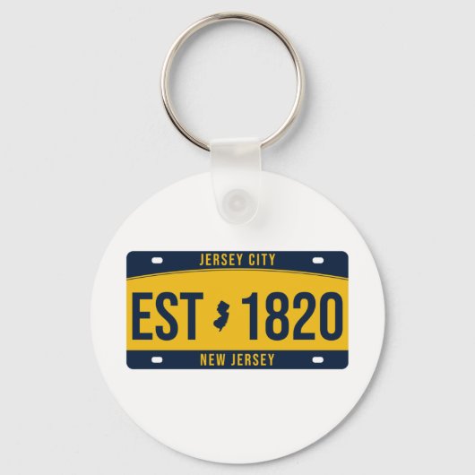 Porte-clés Plaque de licence d'état Retro New Jersey Souvenir (Recto)