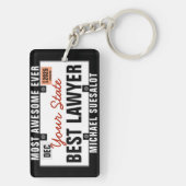 Porte-clés Plaque de licence pour avocat Porte - clé amusant (Dos)