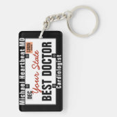 Porte-clés Plaque d'homologation du médecin cardiologue (Dos)