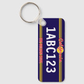 Porte-clés Plaque d'immatriculation de Californie style rétro (Recto)