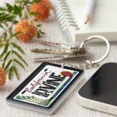 Porte-clés plaque d'immatriculation drapeau Irvine (Devant droit)