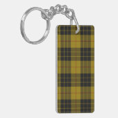 Porte-clés Plaque noire jaune tartan MacLeod (Devant gauche)