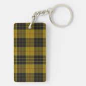 Porte-clés Plaque noire jaune tartan MacLeod (Dos)