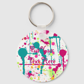 Porte-clés Plaques de peinture funky