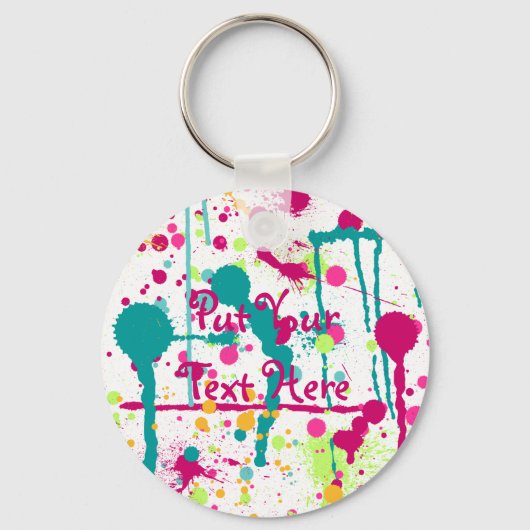 Porte-clés Plaques de peinture funky (Recto)