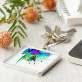 Porte-clés Plaques de peinture Peacock Abstraites (Côté)