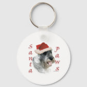 Porte-clés Plaques Père Noël Schnauzer Standard (Verso)