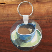 Porte-clés Plat de café porte - clé vert (Recto)