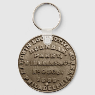 Porte-clés Plat locomotif 1888 de constructeurs de Baldwin