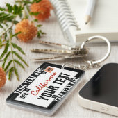 Porte-clés Plate de licence personnalisée amusante (Devant droit)