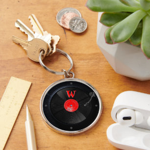 Porte-clés platine vinyle intemporel