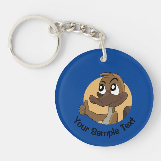 Porte-clés platypus qui fait un pouce levé (Devant)
