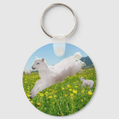 Porte-clés Playful Leaping Lambs Easter   (Verso)