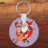 Porte-clés **"Playful Santa Claus Design – Fun and Festive Ch (Recto)