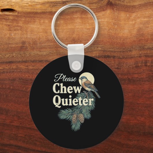 Porte-clés Please Chew Quieter Christmas Funny Novelty (Recto)