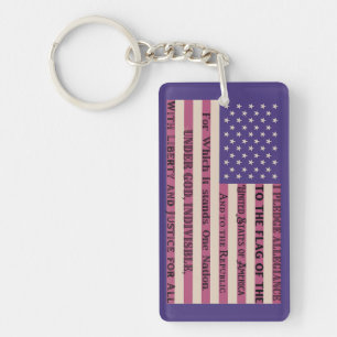 Porte-clés Pledge of Allegiance Flag