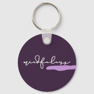 Porte-clés Pleine conscience - Anneau à clés Violet