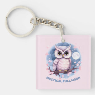 Porte-clés Pleine lune Mystique - Pastel Purple Night Sky - H