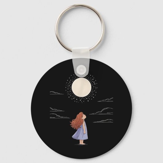Porte-clés Pleine lune Sentiments Design Astrologie Zodiac Sp (Recto)