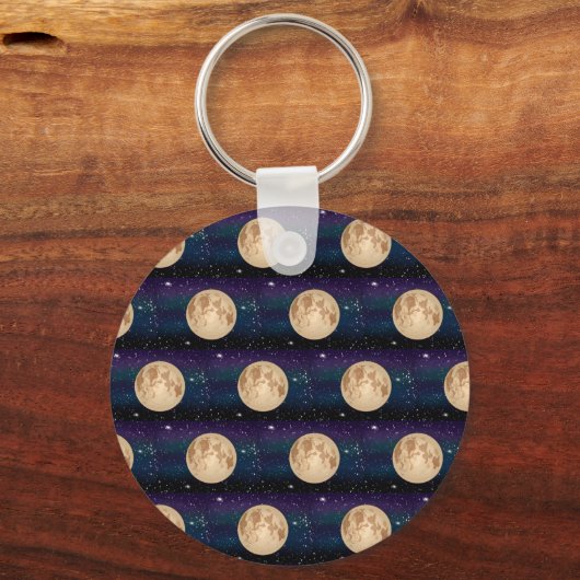 Porte-clés Pleine lune sur la main étoilée (Verso)