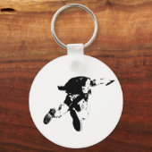 Porte-clés Plongée en noir et blanc (Recto)