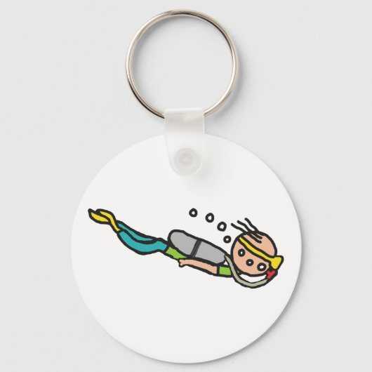 Porte-clés Plongée en scaphandre (Recto)