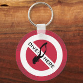 Porte-clés Plongée ici (Recto)