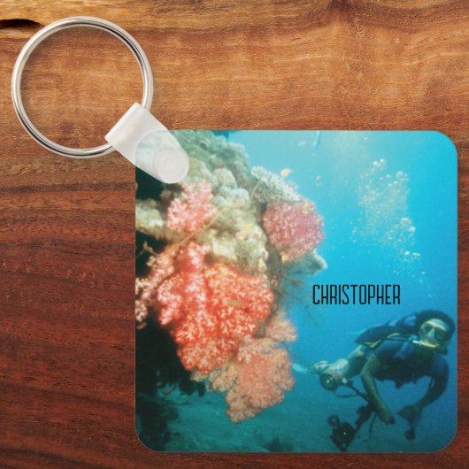 Porte-clés Plongée sous-marine Personnalisée (Recto)