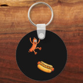 Porte-clés Plongeoir hotdog mème drôle (Recto)