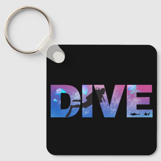 Porte-clés PLONGER avec les plongeurs (Recto)