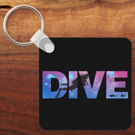 Porte-clés PLONGER avec les plongeurs (Recto)