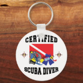 Porte-clés Plongeur Certifié SCUBA (Recto)