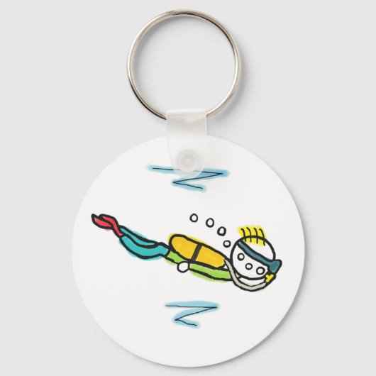 Porte-clés Plongeur Stickman (Recto)