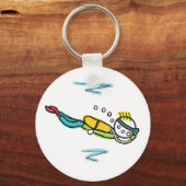 Porte-clés Plongeur Stickman (Recto)