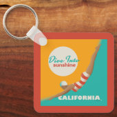 Porte-clés Plongez Dans Le Soleil | Californie (Recto)
