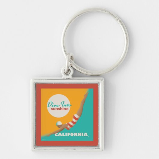 Porte-clés Plongez Dans Le Soleil | Californie (Devant)